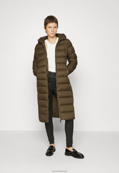 naiselik maxi talvejope RJV625466 armee roheline Tommy Hilfiger