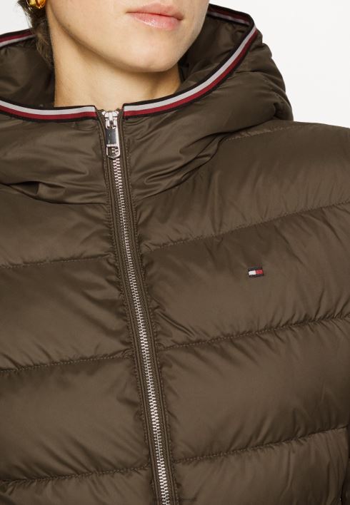 naiselik maxi talvejope RJV625466 armee roheline Tommy Hilfiger