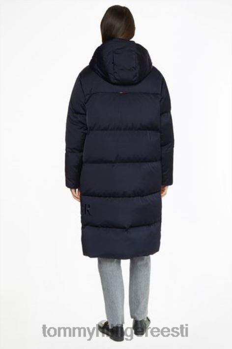 satiinist udusulgedest maxi mantel RJV622983 sinine Tommy Hilfiger