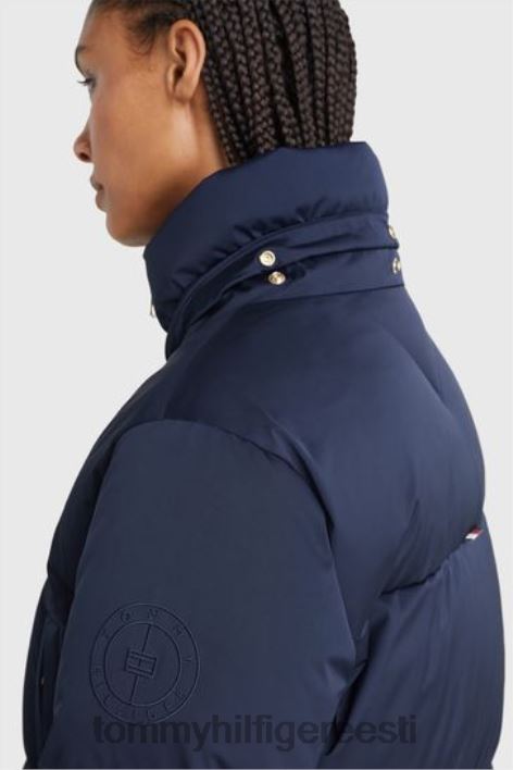 satiinist udusulgedest maxi mantel RJV622983 sinine Tommy Hilfiger