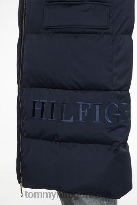 satiinist udusulgedest maxi mantel RJV622983 sinine Tommy Hilfiger