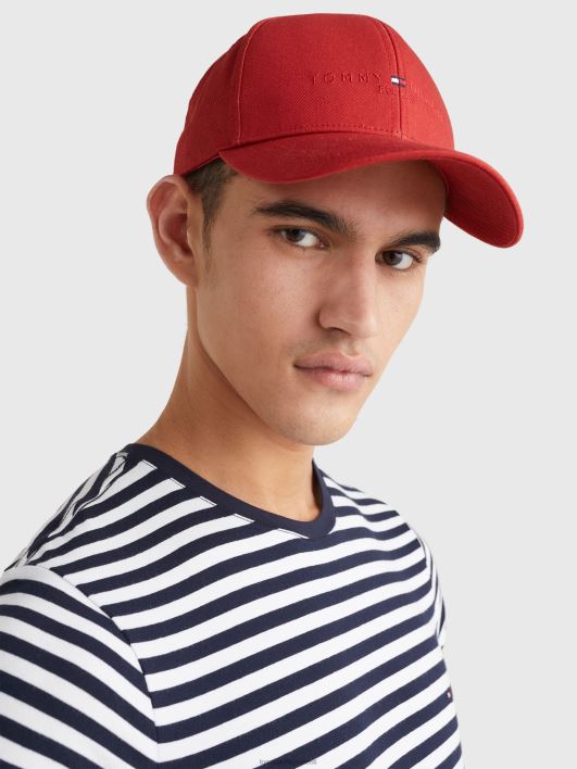 loodud logo tikandiga pesapallimüts RJV62541 kinaveri punane Tommy Hilfiger