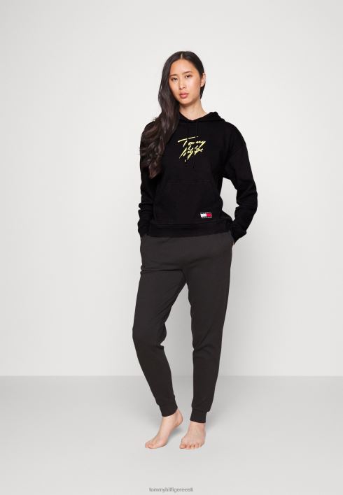 kapuutsiga pidžaama topp RJV626776 must Tommy Hilfiger