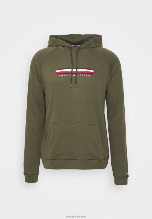 oh kapuutsiga pidžaama top RJV626985 armee roheline Tommy Hilfiger