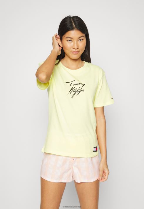 tee logoga pidžaama topp RJV626968 müstiline kollane Tommy Hilfiger