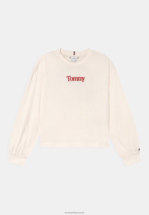 ajatu t-särk pikkade varrukatega RJV624998 iidne valge Tommy Hilfiger