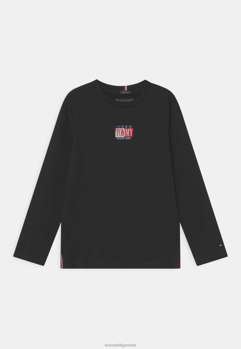 ajatu t-särk pikkade varrukatega RJV627577 must Tommy Hilfiger