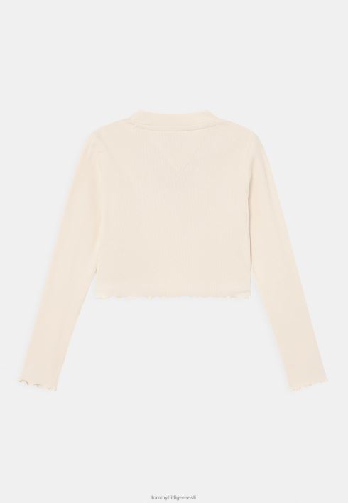 graafiline pikkade varrukatega topp RJV625677 elevandiluust kroonleht Tommy Hilfiger