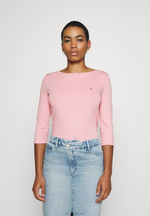 õhuke pikkade varrukatega topp RJV628319 roosa Tommy Hilfiger