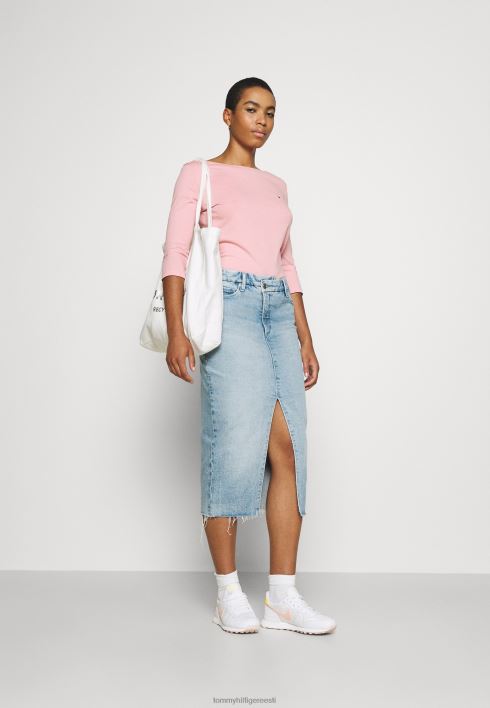 õhuke pikkade varrukatega topp RJV628319 roosa Tommy Hilfiger