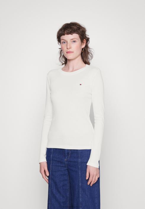 õhuke uus mõnus pikkade varrukatega topp RJV624361 ekru Tommy Hilfiger