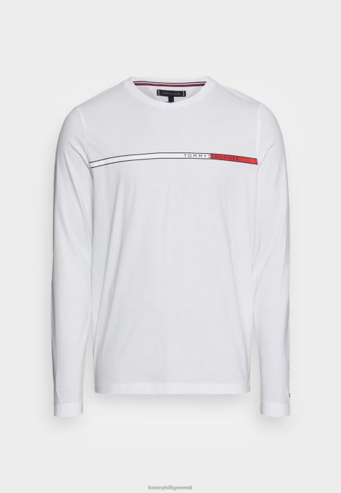 kahetooniline rinnakorviline pikkade varrukatega topp RJV624697 valge Tommy Hilfiger