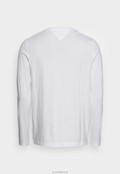 kahetooniline rinnakorviline pikkade varrukatega topp RJV624697 valge Tommy Hilfiger