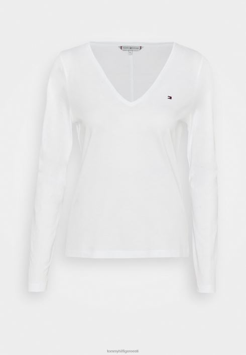 klassikaline pikkade varrukatega topp RJV623914 valge Tommy Hilfiger
