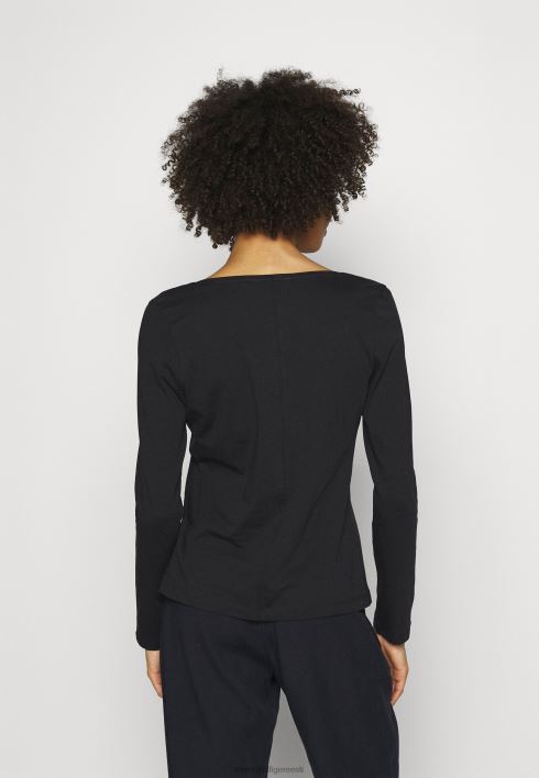 klassikaline pikkade varrukatega topp RJV627196 must Tommy Hilfiger