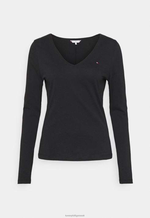 klassikaline pikkade varrukatega topp RJV627196 must Tommy Hilfiger