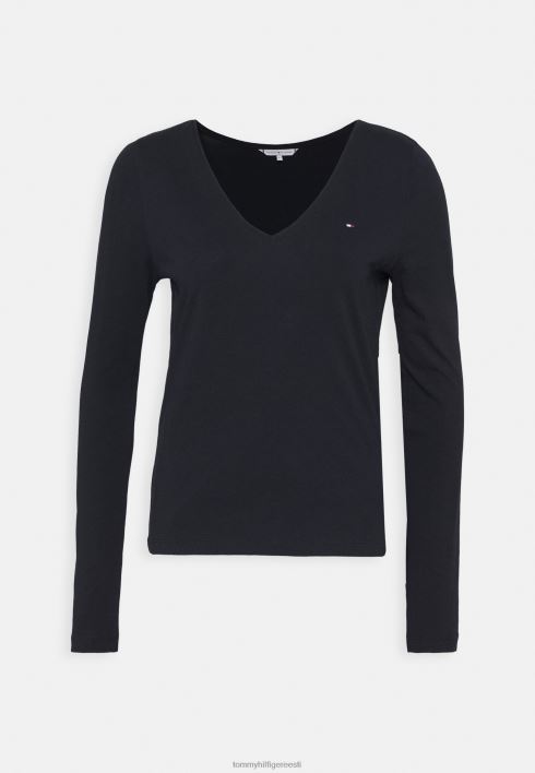 klassikaline pikkade varrukatega topp RJV627210 sinine Tommy Hilfiger