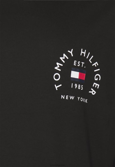 lipukaar t-särk pikkade varrukatega RJV625151 must Tommy Hilfiger