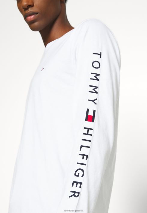 logoga pikkade varrukatega t-särk pikkade varrukatega RJV624556 valge Tommy Hilfiger