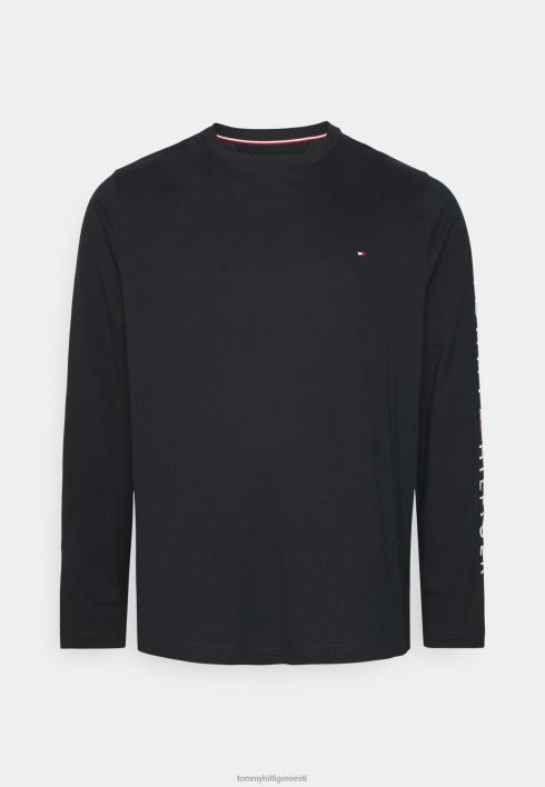 logoga pikkade varrukatega t-särk pikkade varrukatega RJV625921 kõrbe taevas Tommy Hilfiger