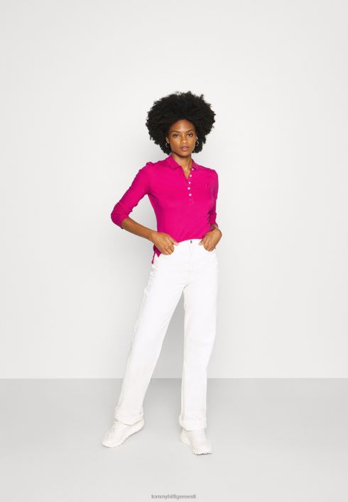 pikkade varrukatega pikkade varrukatega topp RJV624298 ekstsentriline magenta Tommy Hilfiger