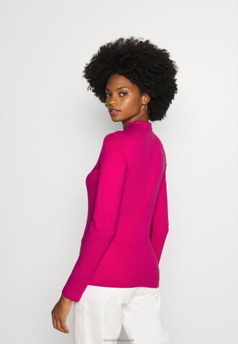 pikkade varrukatega pikkade varrukatega topp RJV624298 ekstsentriline magenta Tommy Hilfiger