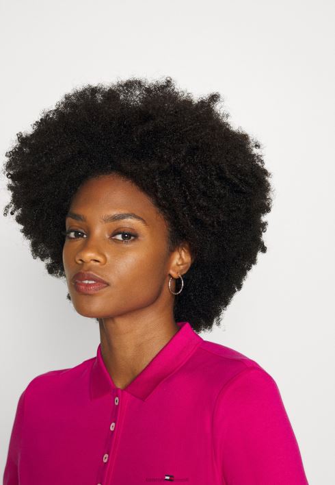 pikkade varrukatega pikkade varrukatega topp RJV624298 ekstsentriline magenta Tommy Hilfiger