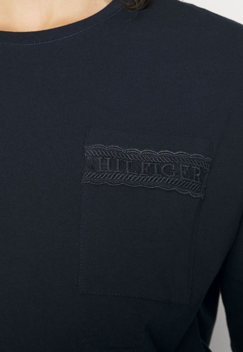 pikkade varrukatega topp RJV624324 kõrbe taevas Tommy Hilfiger