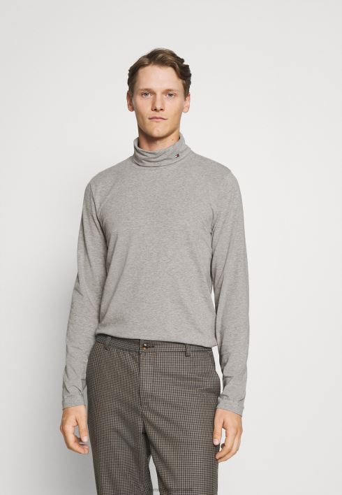 rullkaelus pikkade varrukatega pikkade varrukatega topp RJV624278 helehall kanarbik Tommy Hilfiger