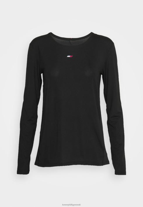 tavaline mix tee pikkade varrukatega topp RJV628179 must Tommy Hilfiger