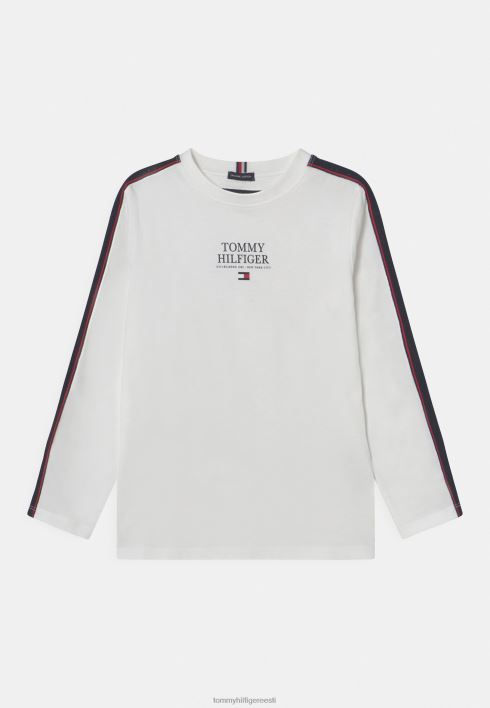 teip logoga tee pikkade varrukatega topp RJV628033 valge Tommy Hilfiger