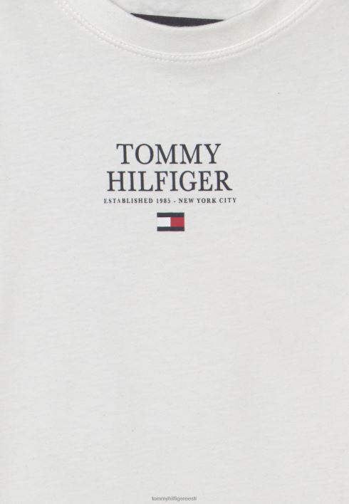 teip logoga tee pikkade varrukatega topp RJV628033 valge Tommy Hilfiger