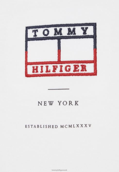 tikitud lipuline pikkade varrukatega särk RJV625564 valge Tommy Hilfiger