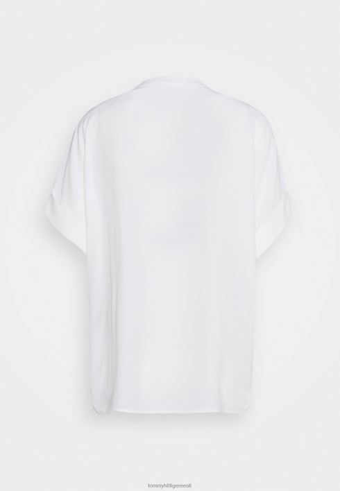 krepppluus nööbiga pluus RJV627996 ekru Tommy Hilfiger