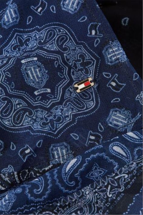 paisley v-kaelusega pluus RJV623348 sinine Tommy Hilfiger