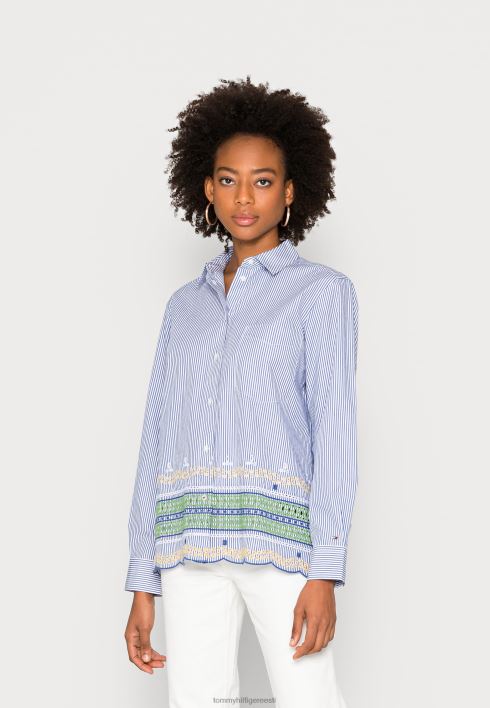 pluus RJV628468 cutwork ithaca stp/peri blue Tommy Hilfiger