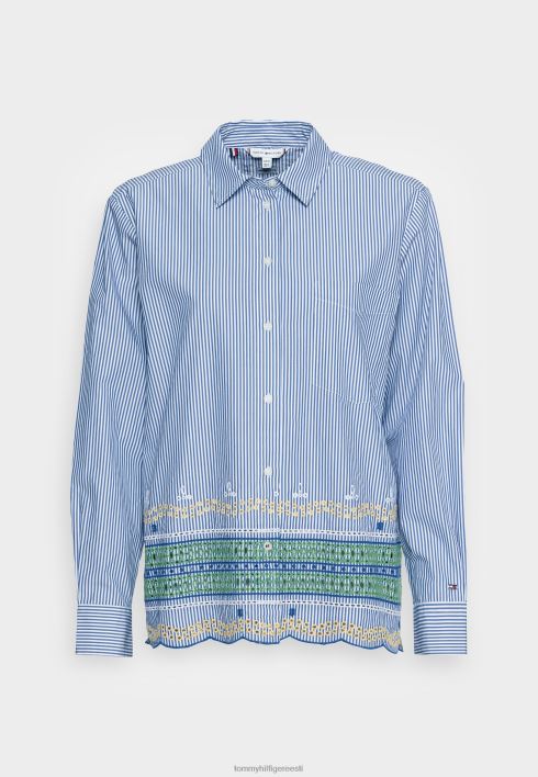 pluus RJV628468 cutwork ithaca stp/peri blue Tommy Hilfiger