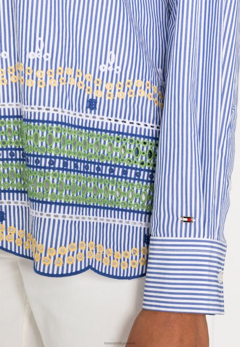 pluus RJV628468 cutwork ithaca stp/peri blue Tommy Hilfiger