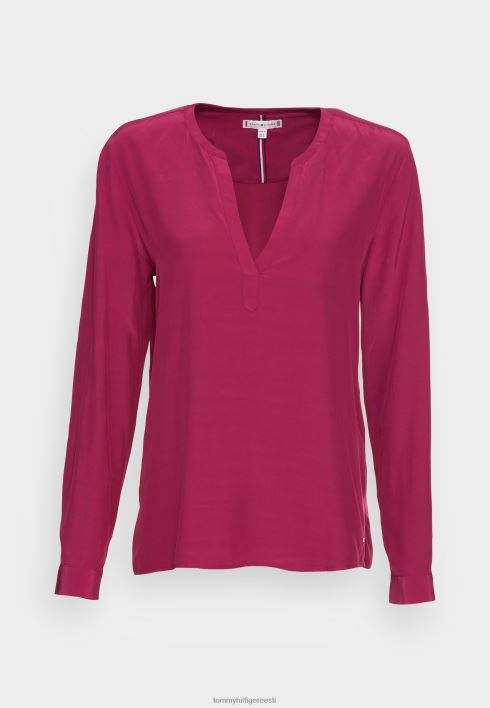 soliidne pluus pluus RJV628198 karmiinpunane rubiin Tommy Hilfiger