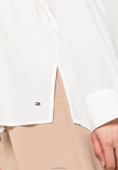 soliidne v kaelusega pluus pluus RJV623941 ekru Tommy Hilfiger