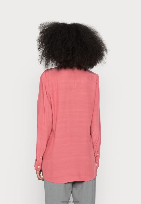 soliidne v kaelusega pluus pluus RJV624255 inglise roosa Tommy Hilfiger