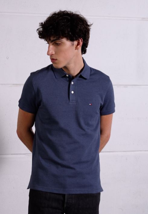 Mouline otsaga õhuke polosärk RJV624960 pleekinud indigo Tommy Hilfiger