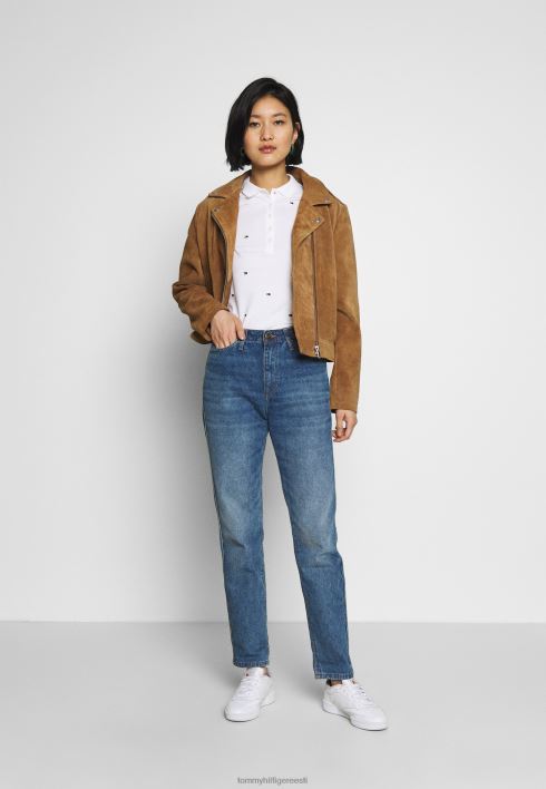 felicia õhuke tikandiga polosärk RJV627884 valge Tommy Hilfiger