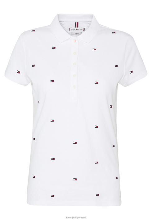 felicia õhuke tikandiga polosärk RJV627884 valge Tommy Hilfiger