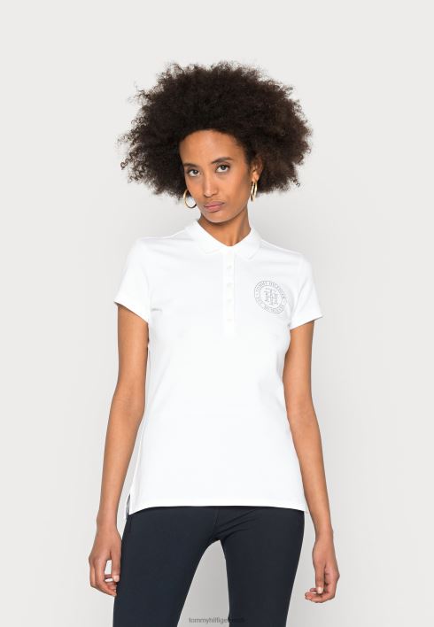 õhuke kristallist polosärk RJV627857 optika valge Tommy Hilfiger