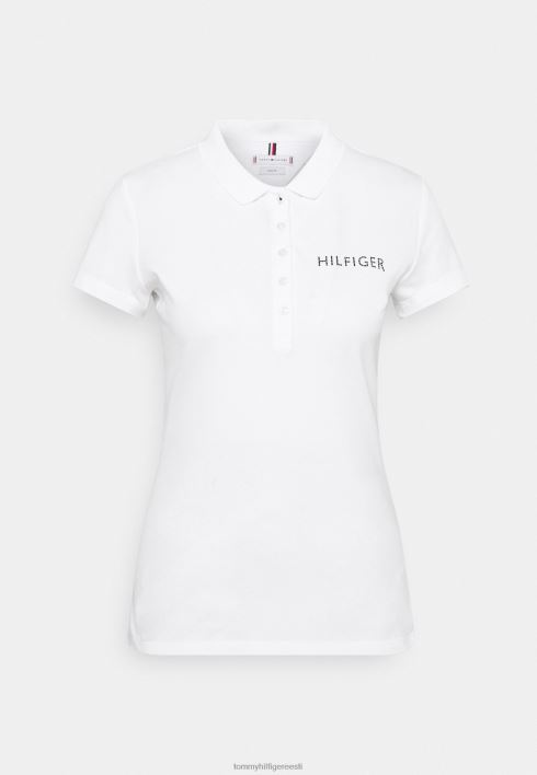 õhuke kristallist polosärk RJV628136 valge Tommy Hilfiger