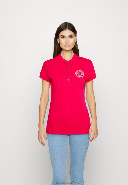 õhuke ringi polosärk RJV627660 roosa hiilgus Tommy Hilfiger