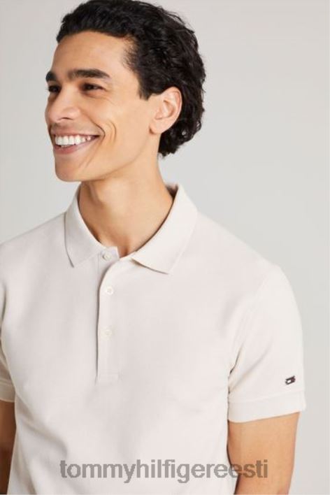 kärgstruktuuriga õhuke polosärk RJV623049 valge Tommy Hilfiger
