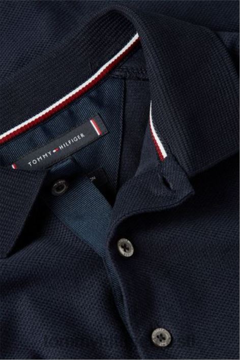 kärgstruktuuriga õhuke polosärk RJV623256 sinine Tommy Hilfiger