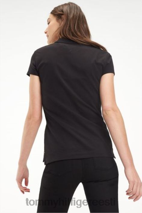 lühikeste varrukatega õhuke polosärk RJV623792 must Tommy Hilfiger